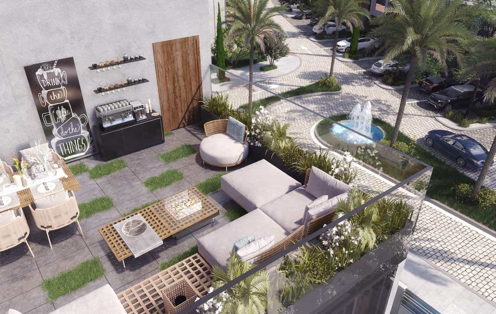 Shaded Seating Area